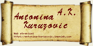 Antonina Kuruzović vizit kartica